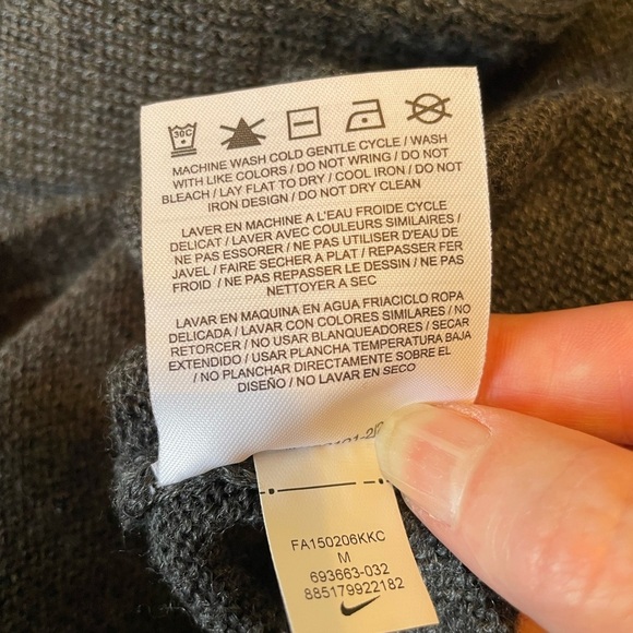 Nike Golf Women’s Merino Wool Lightweight Charcoal Gray Breathable Sweater Sz M - Picture 11 of 14